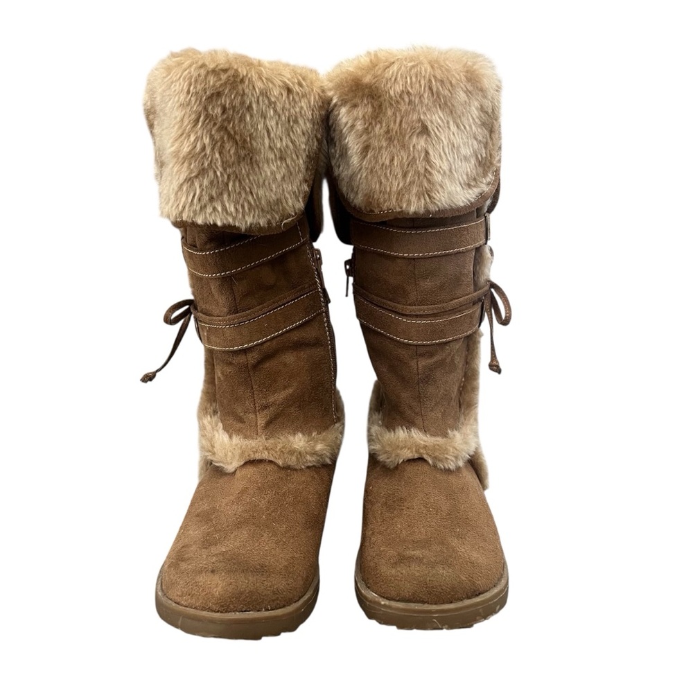 Jellypop Tan Fur Suede Winter Boots Size 7 - Picture 5 of 5